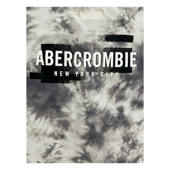 Abercrombie & Fitch Kids Boys Size 7/8 Tie-Dye T-Shirt Grey Black Short Sleeve - Picture 7 of 16